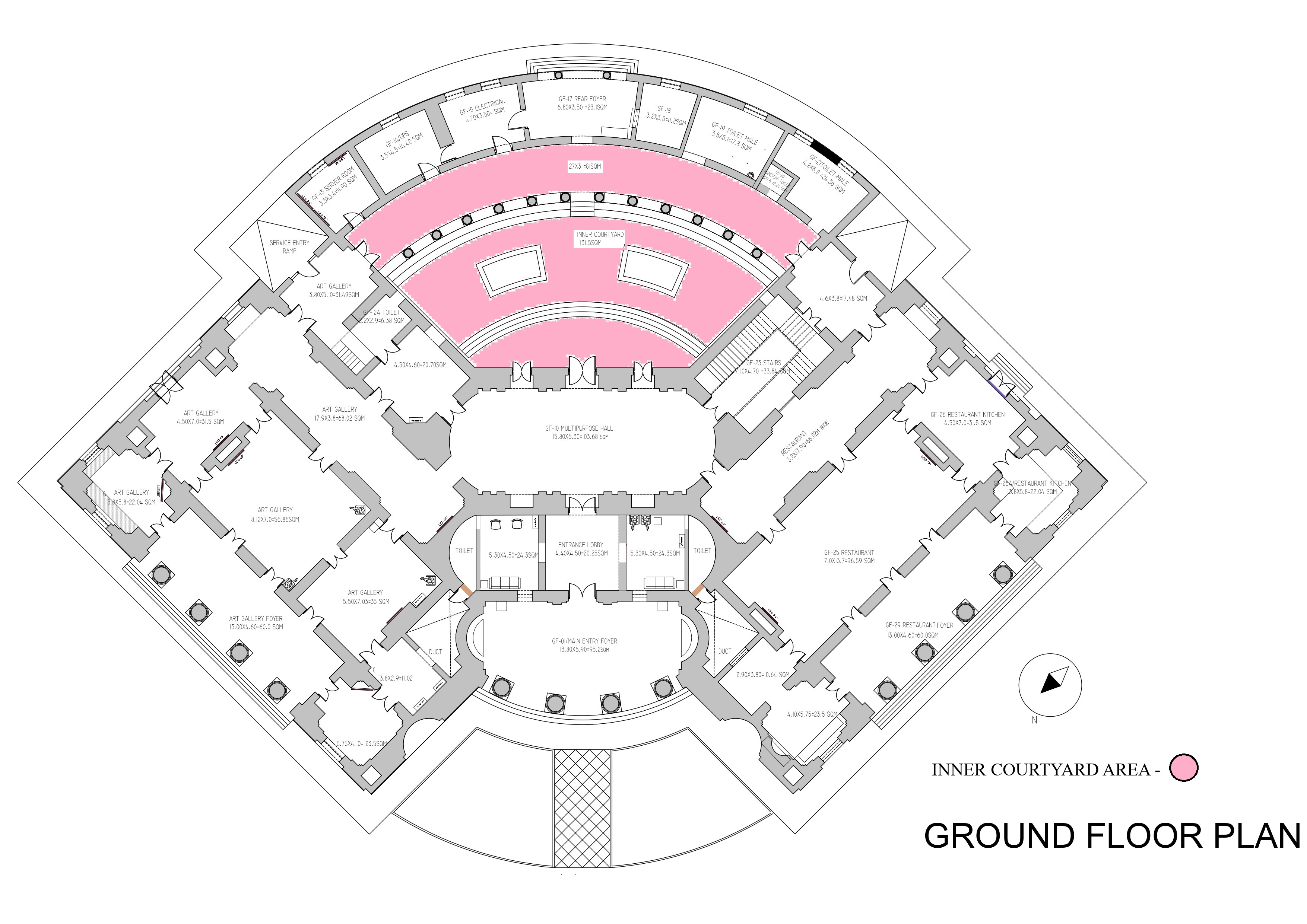 Travancore Ground Floor Inner Courtyard Area