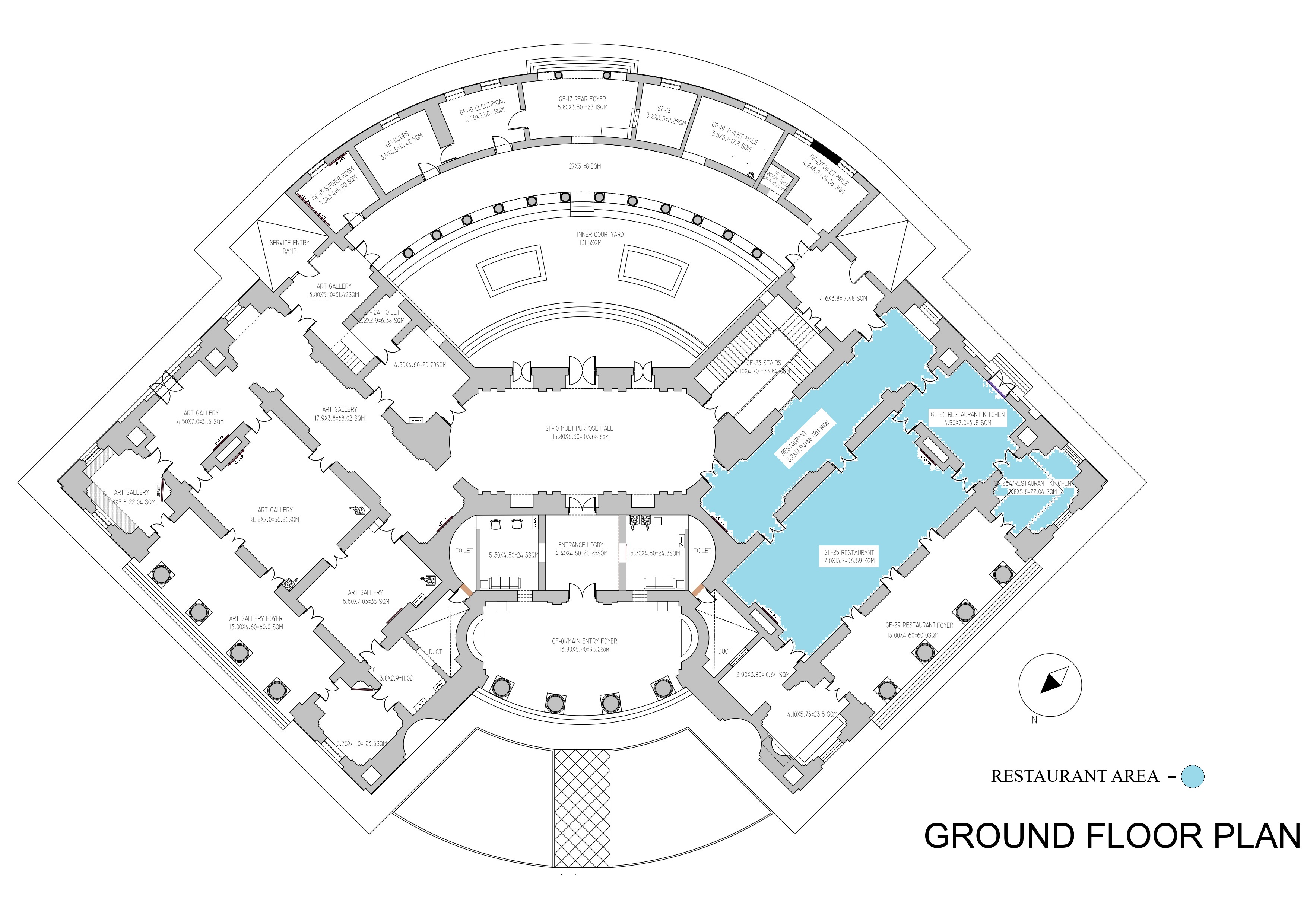 Travancore Ground Floor Restaurant Area